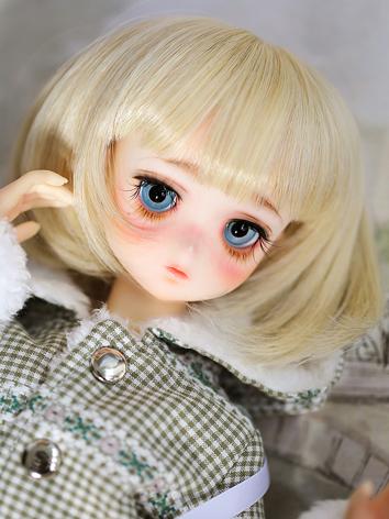 BJD Wig Girl Gold Short Hair for MSD Size Ball-jointed Doll