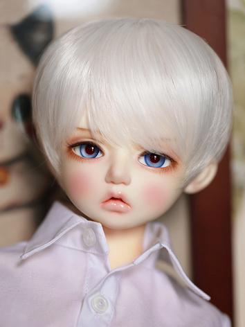 BJD Wig Girl White Short Hair for SD/YOSD Size Ball-jointed Doll