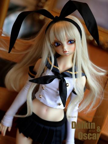 BJD Clothes Girl Coat and Skirt Sailor Suit Fit for SD/MSD Size Ball-jointed Doll