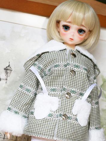 BJD Clothes Girl/Boy Green Warm Coat Fit for SD/MSD/YOSD Size Ball-jointed Doll