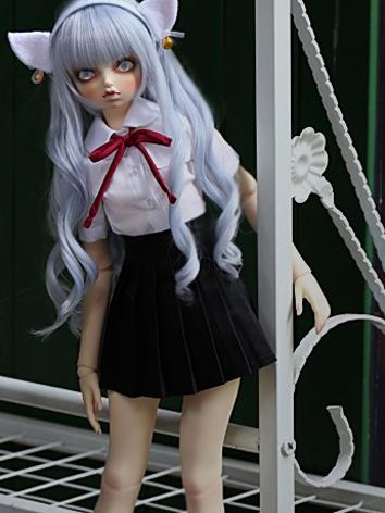 BJD Clothes Girl White Shirt and Skirt Outfit for SD/MSD/YOSD size Ball-jointed Doll