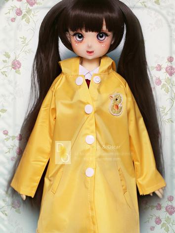 BJD Clothes Girl Yellow Raincoat for YOSD/MSD size Ball-jointed Doll