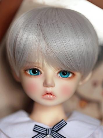 BJD Wig Girl Brown/Silver/Black Short Hair for SD/MSD Size Ball-jointed Doll