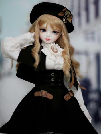 BJD Outfit Girl Set Classic Dress for MSD/MDD Size Ball-jointed Doll