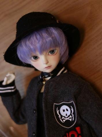 BJD Wig Boy Purple Short Hair for MSD/YOSD Size Ball-jointed Doll
