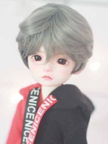 BJD Girl Wig Gray Short Hair Wig for SD/MSD/YOSD Size Ball-jointed Doll
