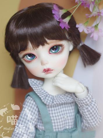 BJD Wig Girl Dark Brown Wig Hair for SD/MSD/YOSD 1/8 Size Ball-jointed Doll