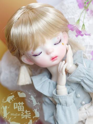 BJD Wig Girl Gold Wig Hair for SD/MSD/YOSD 1/8 Size Ball-jointed Doll