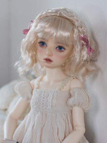 BJD Wig Gold/Brown Long Curly Hair Wig for MSD/SD Size Ball-jointed Doll