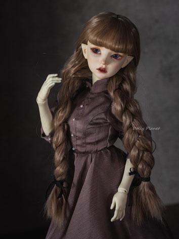 BJD Wig Girl Double Braids Hair Wig for SD/MSD Size Ball-jointed Doll	