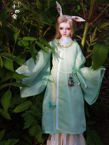 BJD Clothes Pink/Green Ancient Outfit Suit for MSD Ball-jointed Doll