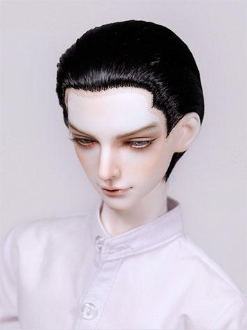 BJD Wig Boy Short Hair Slicked-back Hair Wig for 70cm/SD/MSD Size Ball-jointed Doll
