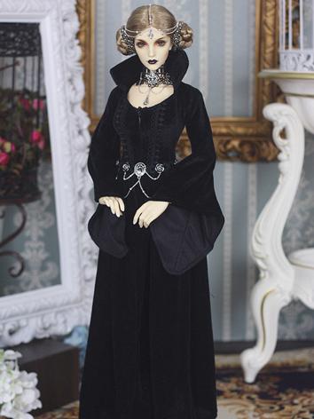 Bjd Clothes Girl Wizard Black Robe for 70CM/SD/MSD Ball-jointed Doll