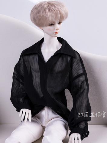 BJD Clothes Black Chiffon Shirt for MSD/SD/70cm Size Ball-jointed Doll