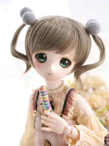 BJD Wig Girl Gold/Gray/Brown Hair for SD/YOSD Size Ball-jointed Doll