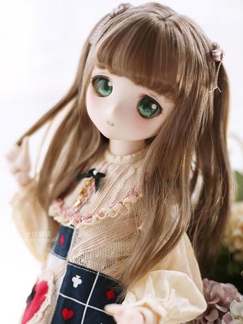 BJD Wig Girl Black/Brown Hair for SD/MSD/YOSD Size Ball-jointed Doll