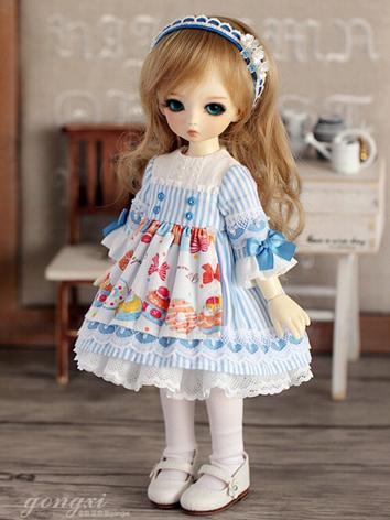 BJD Clothes Girl Western Style Dress for YOSD Ball-jointed Doll