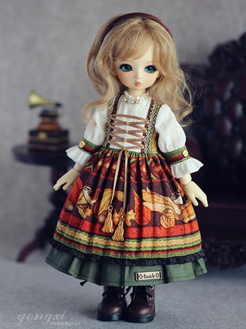 BJD Clothes Girl Western Style Dress for YOSD Ball-jointed Doll