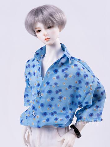 BJD Clothes Blue Chiffon Shirt for MSD/SD/70cm Size Ball-jointed Doll