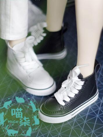 BJD Shoes Girl/Boy White/Black Shoes for YOSD/MSD/SD Size Ball-jointed Doll