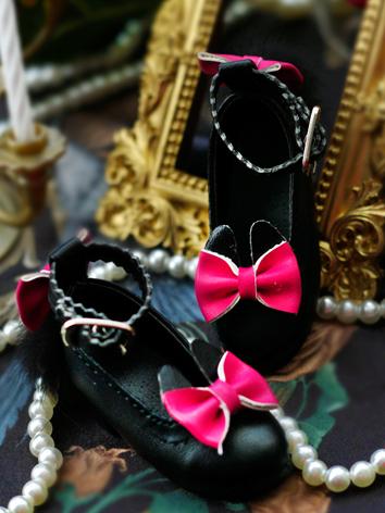 Bjd 1/4 Girl Shoes Black/Wh...