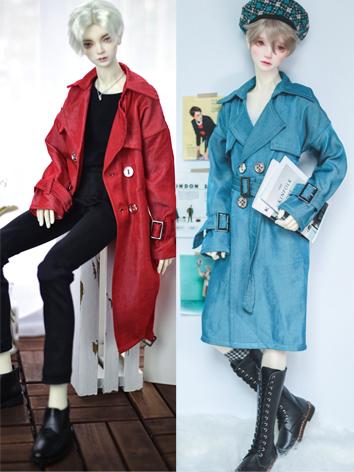 BJD Clothes Red/Blue Windcoat Outfit Coat A328 for MSD/SD/70cm Size Ball-jointed Doll