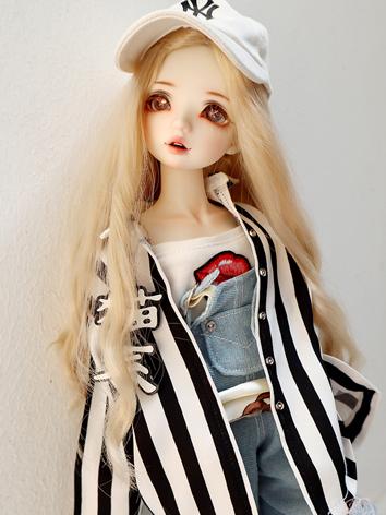 BJD Clothes Girl Shirt T-shirt and Suspender Trousers Suit Fit for MSD Size Ball-jointed Doll