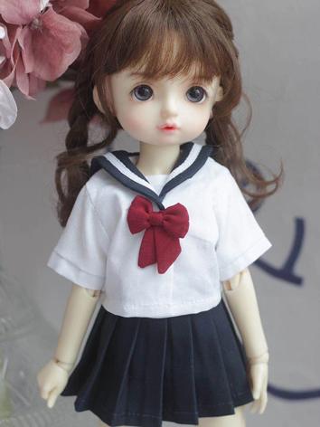 BJD Clothes Girl Shirt and Skirt Sailor Suit for MSD/YOSD Ball-jointed Doll