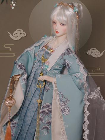 Limited BJD Clothes Girl Blue Ancient Set for SD/70CM Ball-jointed Doll