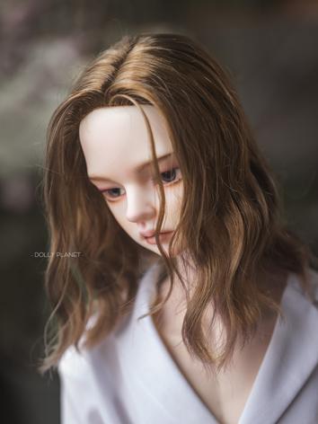 BJD Wig Boy Brown Long Curly Hair Wig for SD Size Ball-jointed Doll