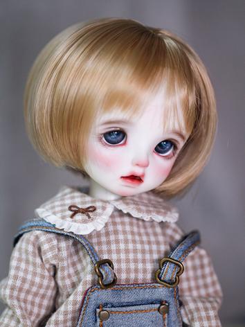 BJD Wig Girl Short Straight Hair for MSD/YOSD/1/8 Size Ball-jointed Doll
