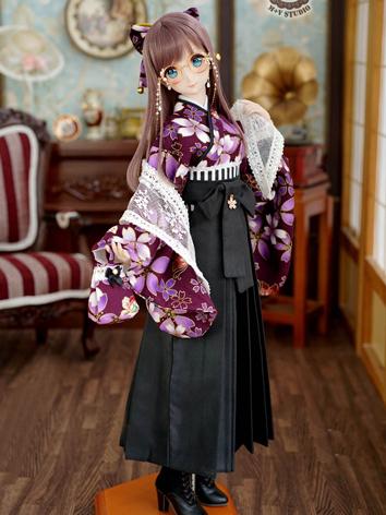 BJD Clothes Girl Kimono Set Outfit for SD/DD Size Ball-jointed Doll