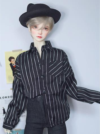 BJD Clothes Black&White Stripe Shirt A333 for MSD/SD/70cm Size Ball-jointed Doll