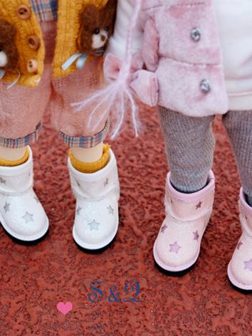 BJD Girl 1/4 1/6 Shoes Snow Boots for MSD/YOSD Ball-jointed Doll