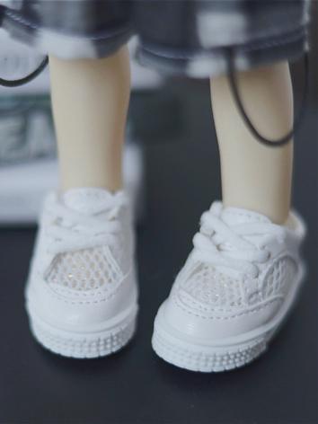 BJD Shoes Girl/Boy White Sports Shoes 002 for YOSD Size Ball-jointed Doll