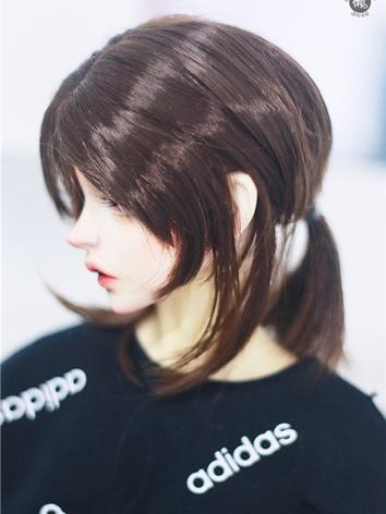 BJD Wig Boy/Girl Dark Brown Long Hair for SD/MSD Size Ball-jointed Doll