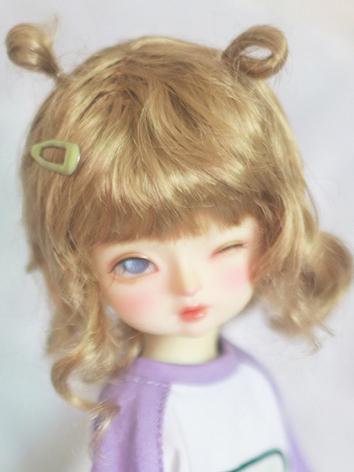 BJD Boy/Girl Wig Gold Short Curly Hair for MSD/YOSD Size Ball-jointed Doll