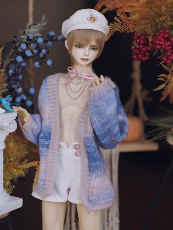 BJD Clothes Boy/Girl Blue Sweater and PU Trousers Suit/Outfit Fit for MSD/SD/POPO68/73CM Size Ball-jointed Doll