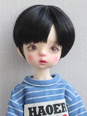 BJD Wig Girl Black Short Hair for YOSD/MSD/SD Size Ball-jointed Doll