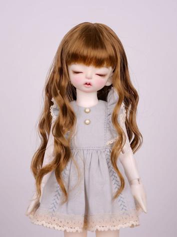 BJD Wig Girl Brown Long Curly Hair for YOSD/MSD/SD Size Ball-jointed Doll