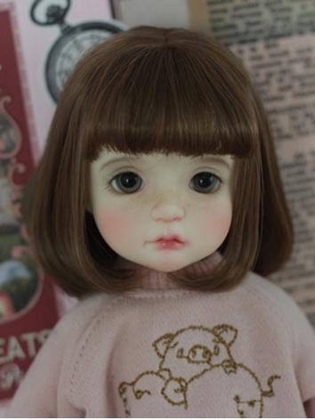 BJD Wig Female Brown Long Hair for YOSD Size Ball-jointed Doll