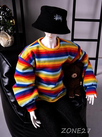 BJD Clothes Rainbow T-shirt for MSD/SD/70cm Size Ball-jointed Doll