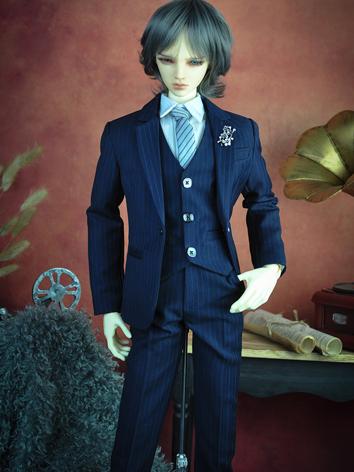 BJD Clothes Boy Outfit Dark Blue Business Suit for 65cm/70cm/73cm/SD Size Ball-jointed Doll
