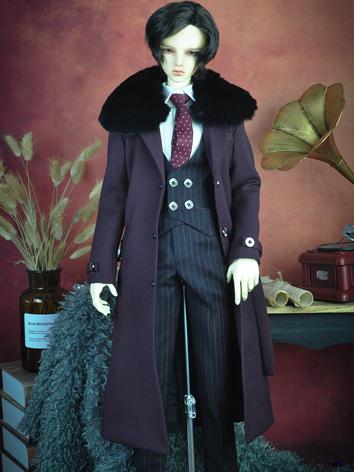 BJD Clothes Boy Long Outer Coat Suit for 65cm/70cm/73cm/SD/MSD Size Ball-jointed Doll