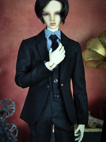 BJD Clothes Boy Gray Outfit Business Suit for 65cm/70cm/73cm/SD/MSD Size Ball-jointed Doll