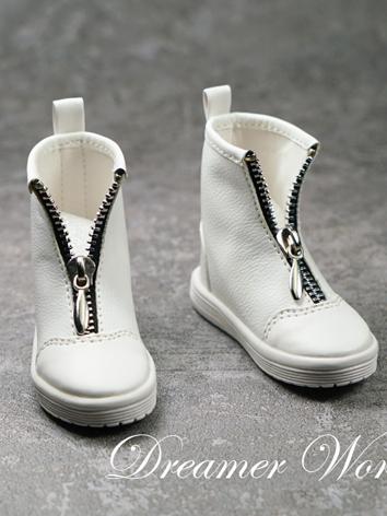 BJD Shoes Boy White/Brown/B...