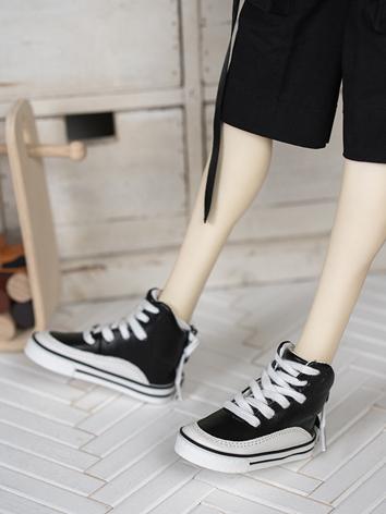 Bjd Shoes Black Flat Sports Shoes for MSD/SD/70CM Size Ball-jointed Doll