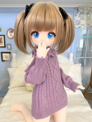BJD Clothes Girl/Female White/Pink/Blue/Purple Sweater Outfit for MDD/MSD Size Ball-jointed Doll