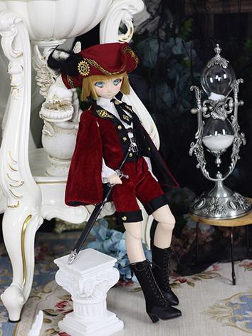 Bjd Clothes Girl/Boy Coat Shorts Red Uniform Suit【Sands of Time】for MDD/MSD Ball-jointed Doll