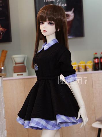 BJD Clothes Girl/Female Black&Blue Dress for MSD/SD/SD16 Size Ball-jointed Doll